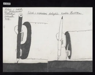Pokus o návrh na sestavovací pomník K. H. B. (část s variantami detailů Karla Havlíčka, s. 2 a 3)