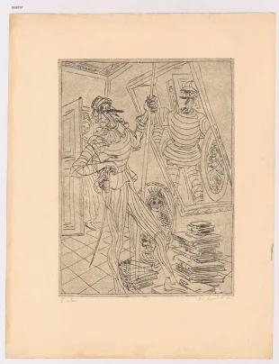 Don Quichotte před zrcadlem