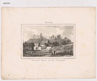 Salzburg, Mönchsberg gesehen von der Pulvermühle