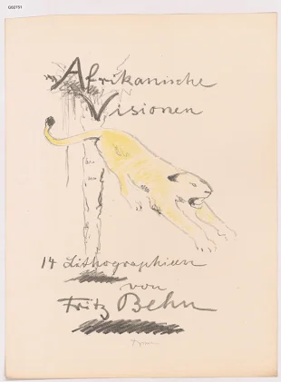 Titulní list k cyklu "Afrikanische Visionen von Fritz Behn"