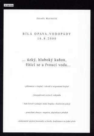 Bílá Opava, Vodopády, 16. 8. 2000 - text