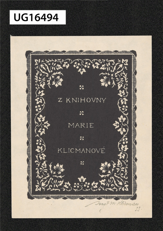 Z knihovny Marie Klicmanové