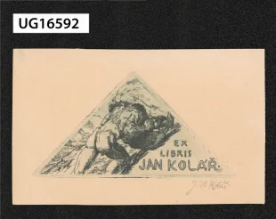 Ex libris Jan Kolář (ipse sibi)
