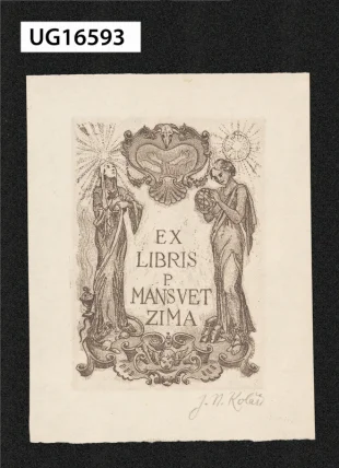 Ex libris P. Mansvet Zima