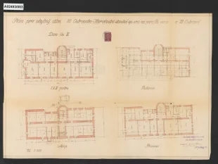 Obytné domy úředníků, Partyzánské nám. 1738/3, 1736/4, 1744/4a, 1735/5