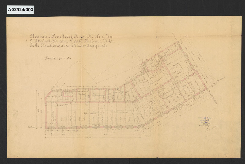 Novostavba tiskárny Ernsta Hoblinga, Moravská Ostrava, ul. Kostelní 101/24 a Havlíčkovo nábřeží 28