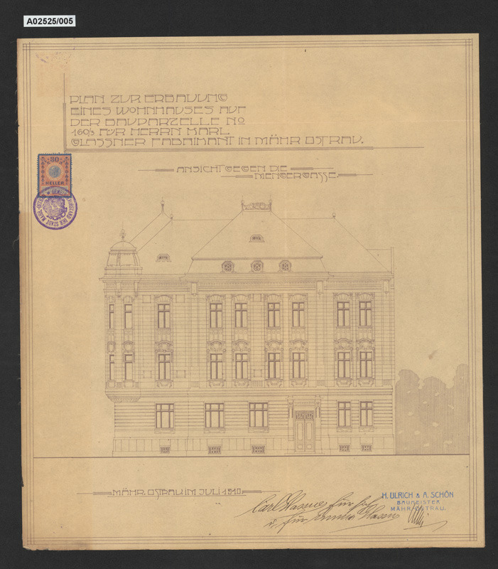 Obytný dům továrníka Karla Glassnera, Moravská Ostrava, ul. Tyršova 1438/38
