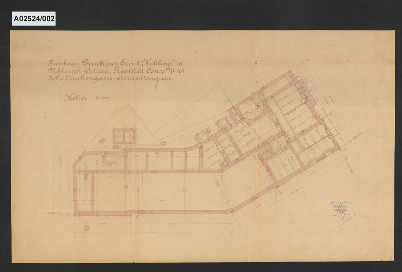Novostavba tiskárny Ernsta Hoblinga, Moravská Ostrava, ul. Kostelní 101/24 a Havlíčkovo nábřeží 28