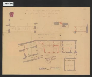 Návrh na přístavbu bankovní budovy (Böhmische Escompte Bank und Credit Anstaldt), Krnov, Hlavní náměstí 33, č.p. 228/1 a 290