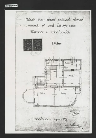 Návrh vily Josefa Nešvery, Luhačovice