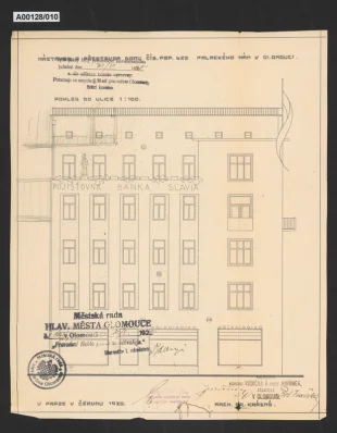 Přestavba banky Slavia, Olomouc, nám. Národních hrdinů č.p. 622 (č.o. 4)