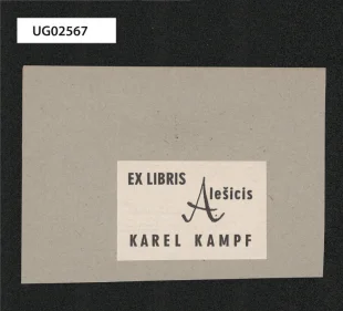 Ex libris Alešicis - Karel Kampf