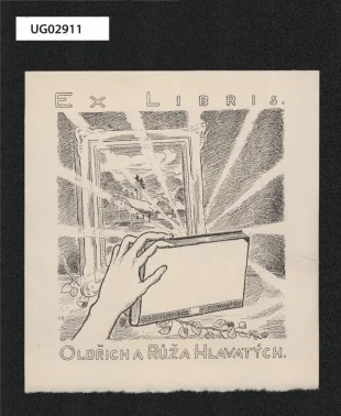Ex libris Oldřich a Růža Hlavatých