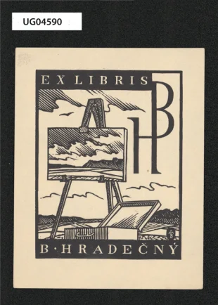 Ex libris B. Hradečný
