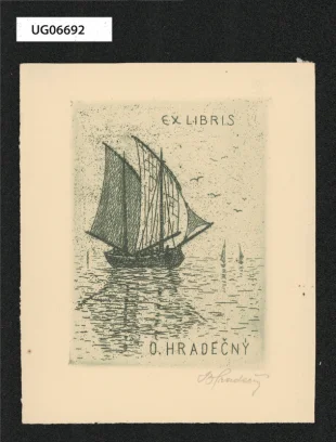 Ex libris O. Hradečný