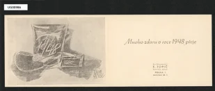 Novoročenka knihkupect. F. Topiče na r. 1948