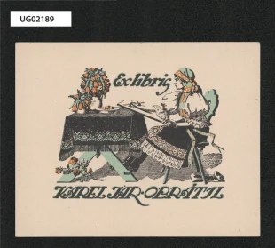 Ex libris Karel Jar. Obrátil