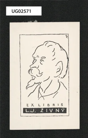 Ex libris L. J. Živný