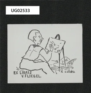 Ex libris V. Fliegel