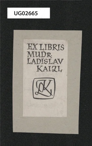 Ex libris MUDr. Ladislav Kaizl
