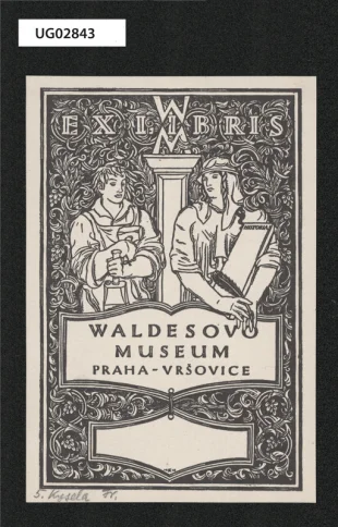 Ex libris Waldesovo museum Praha - Vršovice