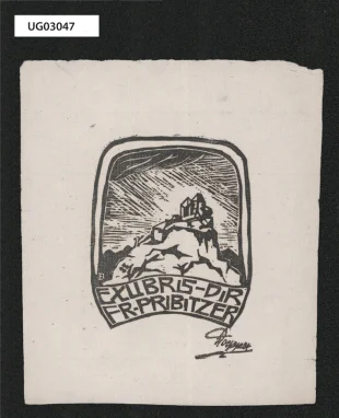 Ex libris Dr Fr. Pribitzer