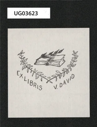 Ex libris V. David