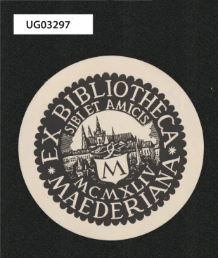 Ex libris bibliotheca Maederiana