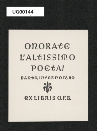 Ex libris O.F.B.