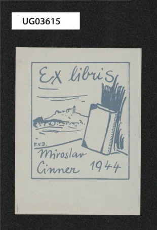 Ex libris Miroslav Cinner 1944