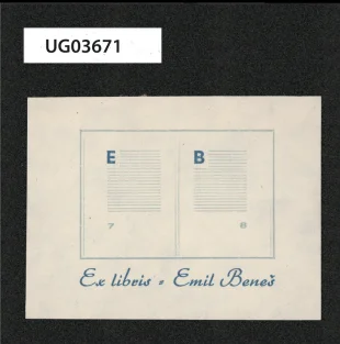 Ex libris Emil Beneš