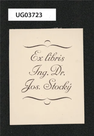 Ex libris Jug. Dr. Jos. Stocký