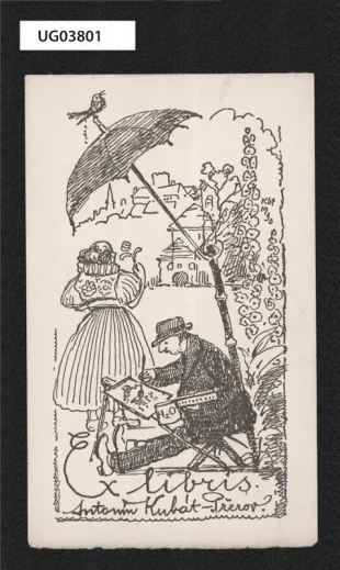 Ex libris Antonín Kubát Přerov (ipse sibi)