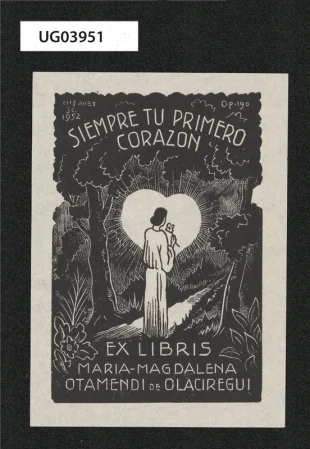 Ex libris Maria Magdalena Otamendi de Olaciregni