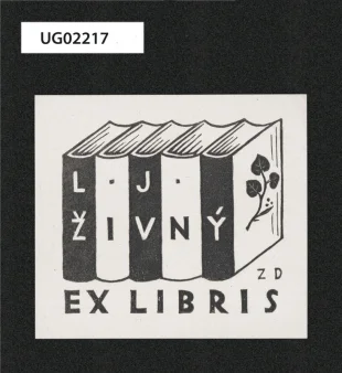 Ex libris L. J. Živný