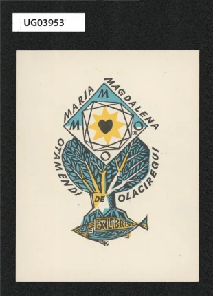 Ex libris Maria M.O. de Olaciregni