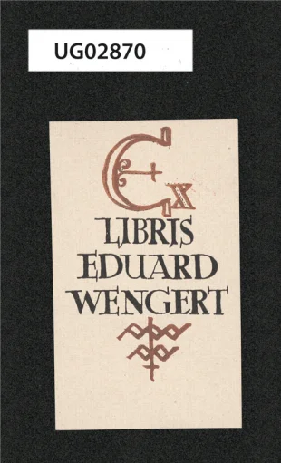 Ex libris Eduard Wengert