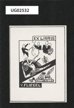Ex libris V. Fliegel