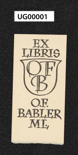 Ex libris O. F. Babler ml.