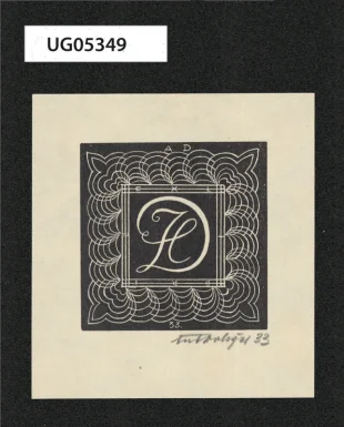 Ex libris H D (Helena Doležalová)