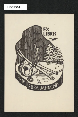 Ex libris PHDr Ebba Jahnová Skol