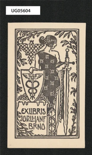 Ex libris JUDr. L. Hanf Brno