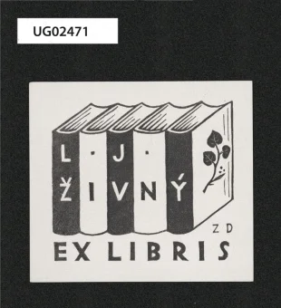 Ex libris L. J. Živný