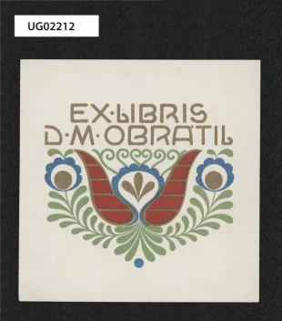 Ex libris D.M. Obrátil