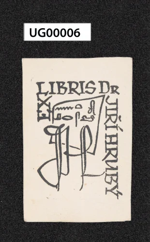 Ex libris Dr Jiří Hrubý