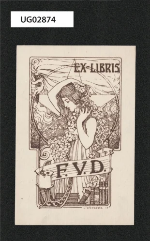Ex libris F. V. D.