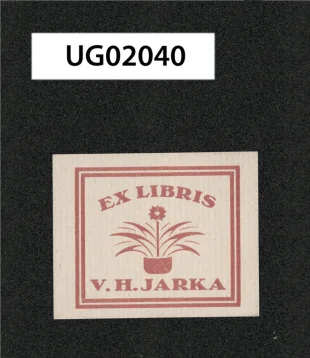 Ex libris V. H. Jarka
