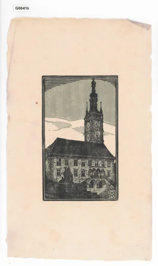 (Radnice v Olomouci od Caesarovy kašny)
