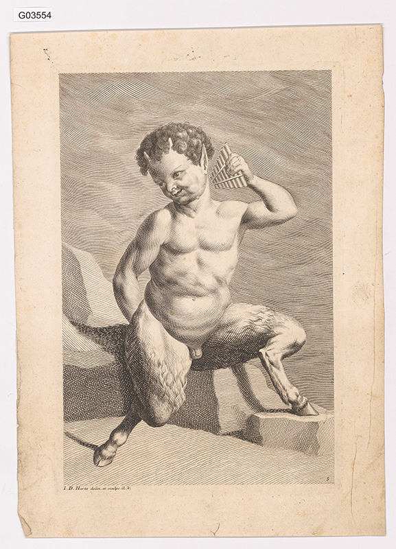 Faun hrající na syrinx