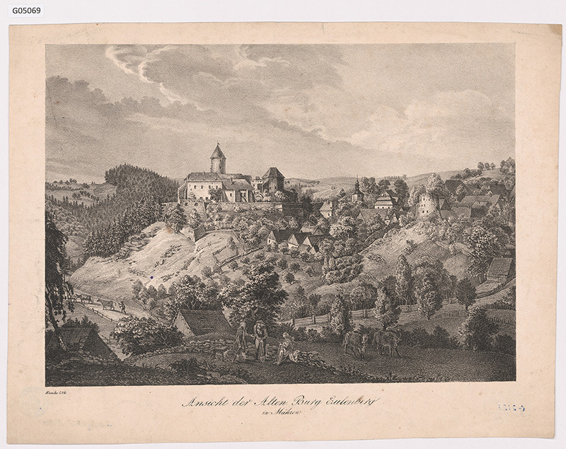Ansicht der Alten Burg Eulenberg (Pohled na hrad Sovinec)